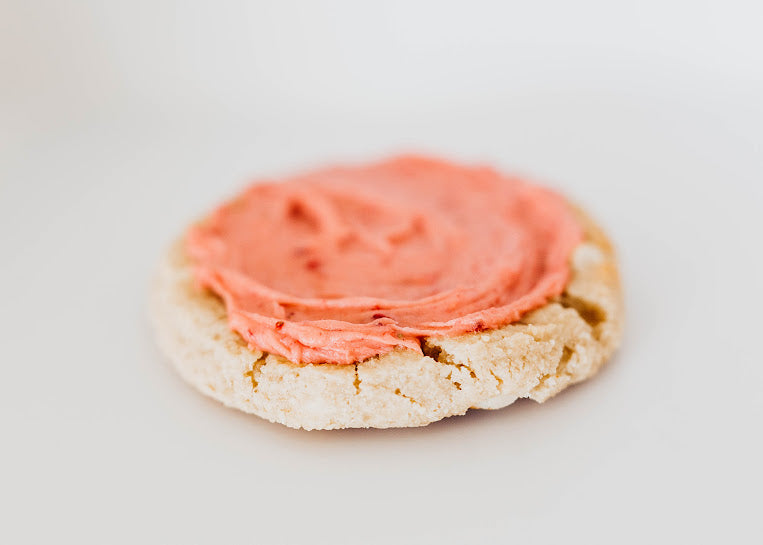 Strawberry Bliss Frosted Cookie